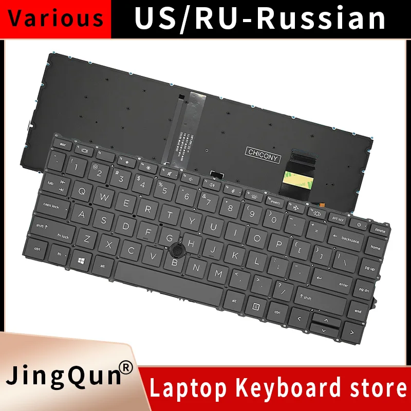 

US/UK/RU/FR/SP Laptop Keyboard For HP Elitebook 740 G7 740 G8 840 G7 840 G8 745 845 G7 G8 ZBOOK 14 G7/G8 ZBOOK Firefly 14 G7/G8