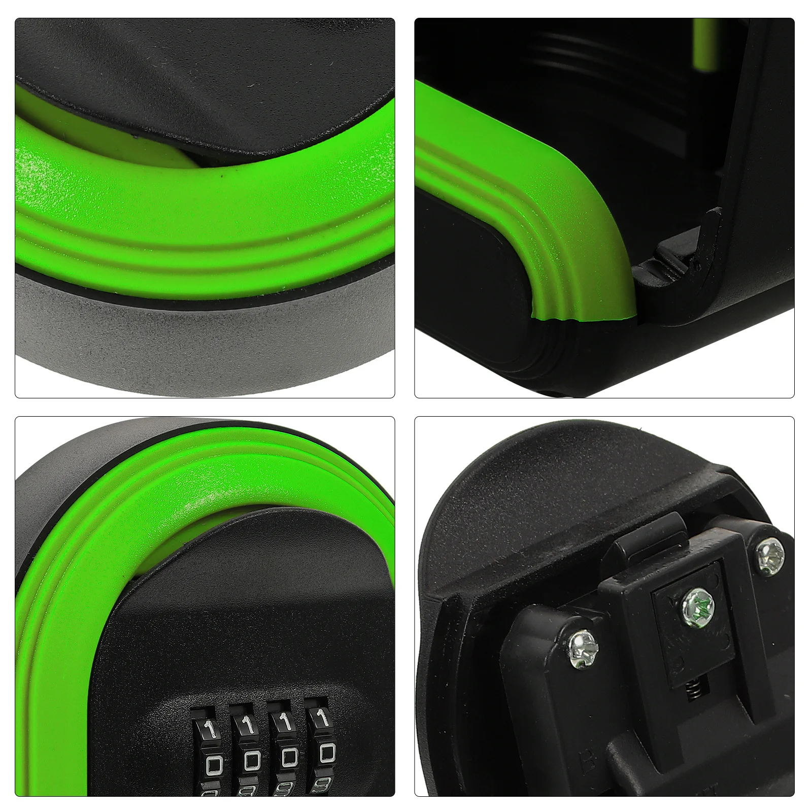 

1pc 4-Digit Combination Lock Box For Keys Outdoor Wall Mount Key Storage Security Lock Box For Door Key Holder Plastic