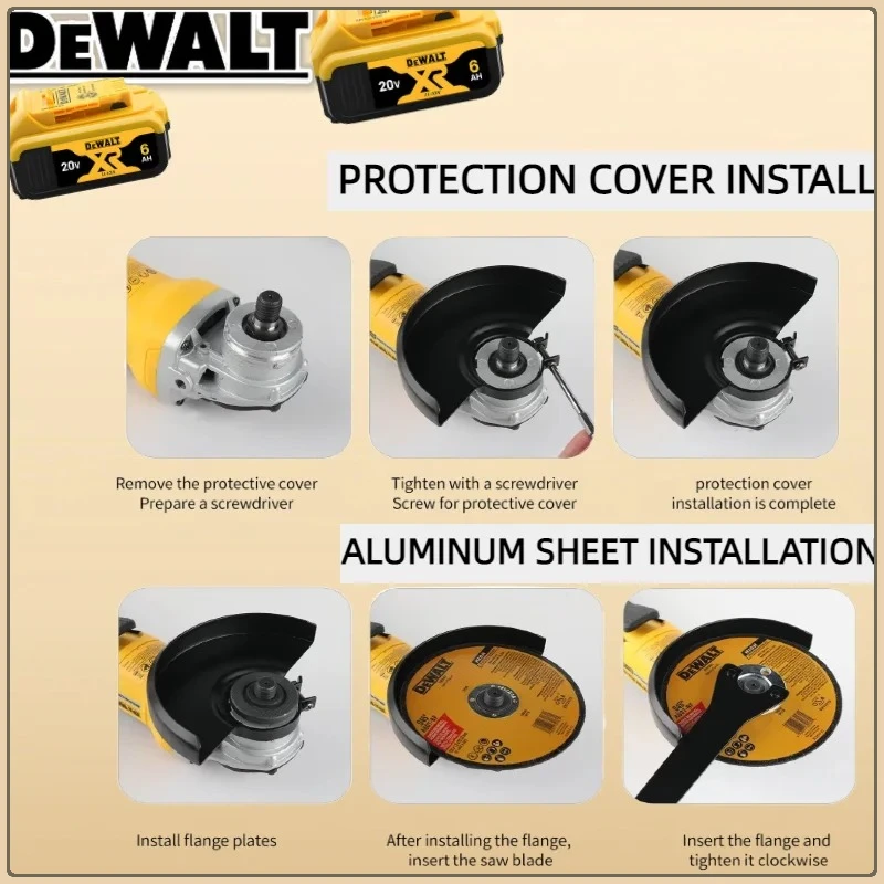 Dewalt DCG406 20V (125mm, M14) - Rettificatrice angolare wireless ad alte prestazioni senza spazzole - Eccezionale taglio e lucidatura