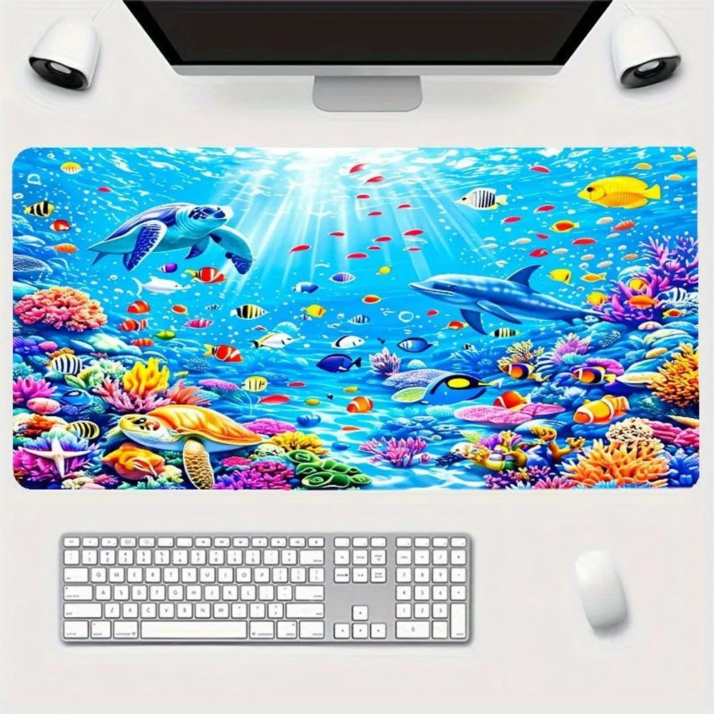 Colorful coral reef mouse pad with vivid patterns of marine creatures tapis de souris коврик для мышки alfombrillas gaming