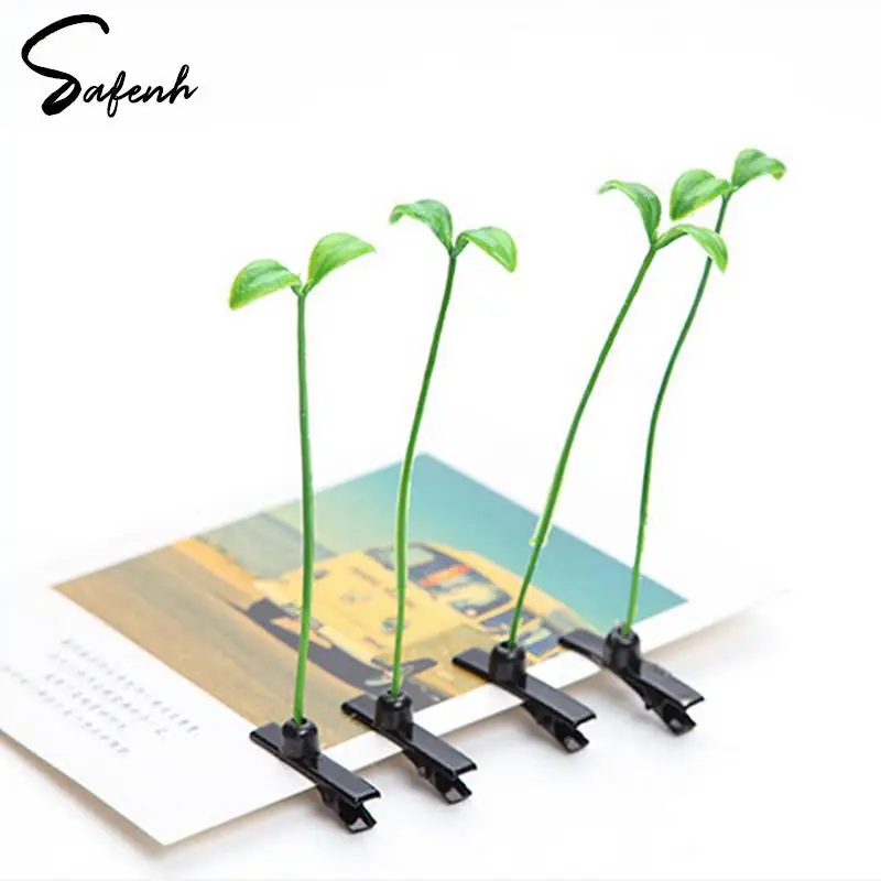 1PC Mini Bean Sprout Hair Grips Kids Sweet Girls Plant Grass Hairpin Printing Hair Clips Claw Kids Hairpins Hair Styling Tool