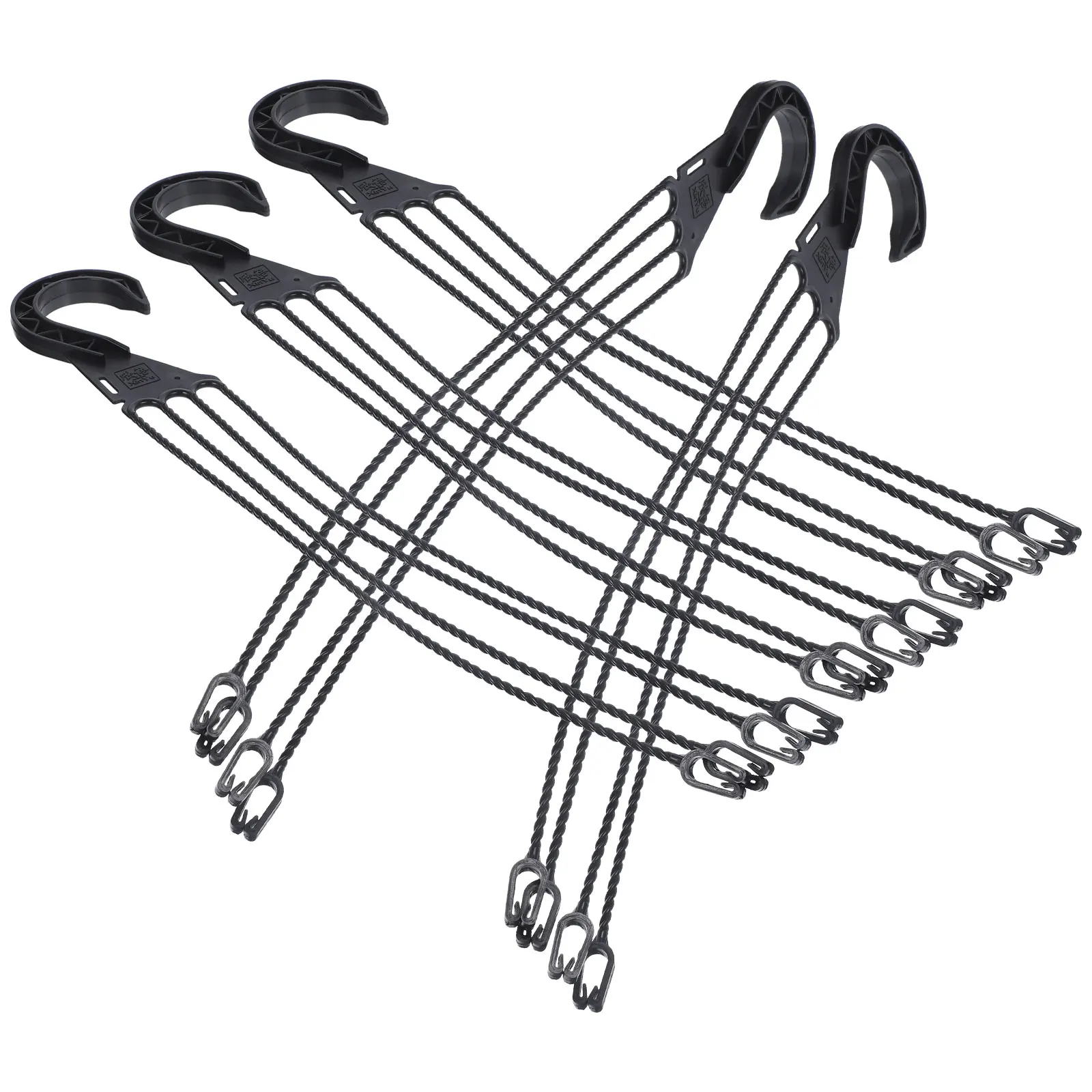 

5 Pcs Hangers Planter Plastic Hooks Potted Bracket Short Wall Hanging Flowerpot Black Pots