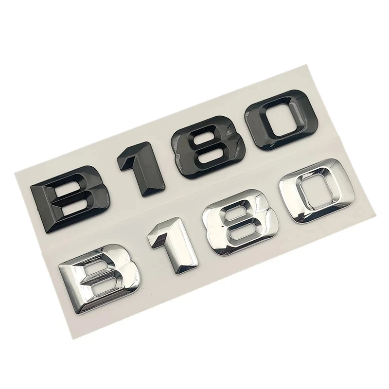 

3D ABS Black Chrome Car Letters Rear Trunk Badge B180 Sticker For Mercedes B180 W245 W246 CDI 4MATIC Emblem Logo Accessories
