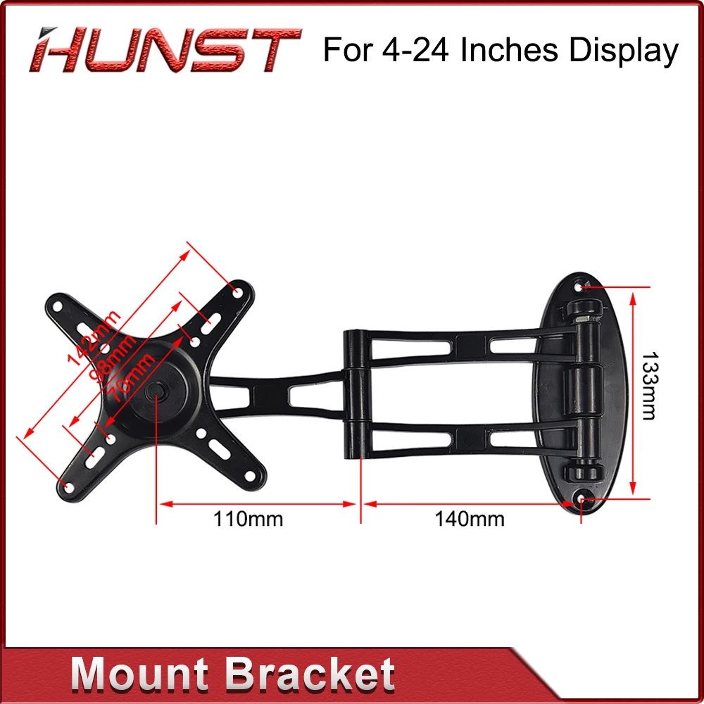 Imagem -05 - Hunst tv Display Mount Bracket Suporte do Monitor Máquina de Marcação a Laser Preto para 424 Display 160x160 mm