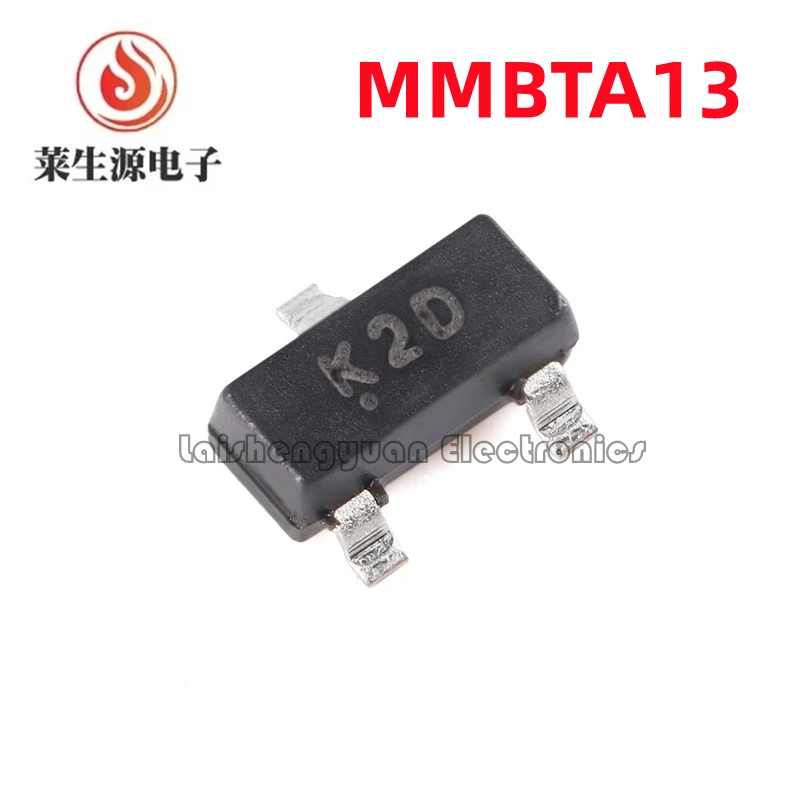 CJ original genuine MMBTA13 K2D SOT-23 30V 300mA NPN Darlington transistor new chip 100PCS