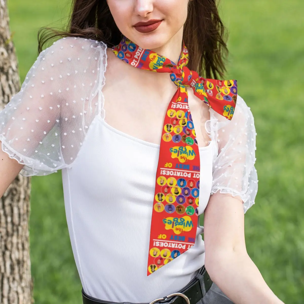 The Wiggles Tv Show Music Band (10) Women Long Narrow Scarf Soft Skinny Scarf Multi-use Neck Head Wrap for Office Daily Party