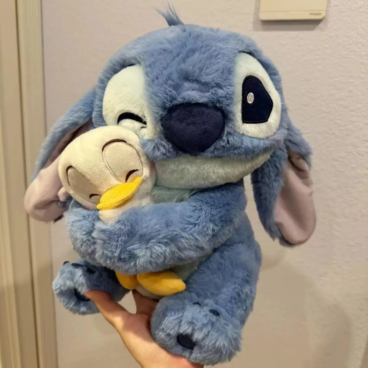 Disney 45cm Pluszowa lalka Stitch Lilo Doll Cute Duck Stitch Pluszowa pluszowa zabawka Świąteczny prezent urodzinowy dla dzieci Dekoracja Kawaii