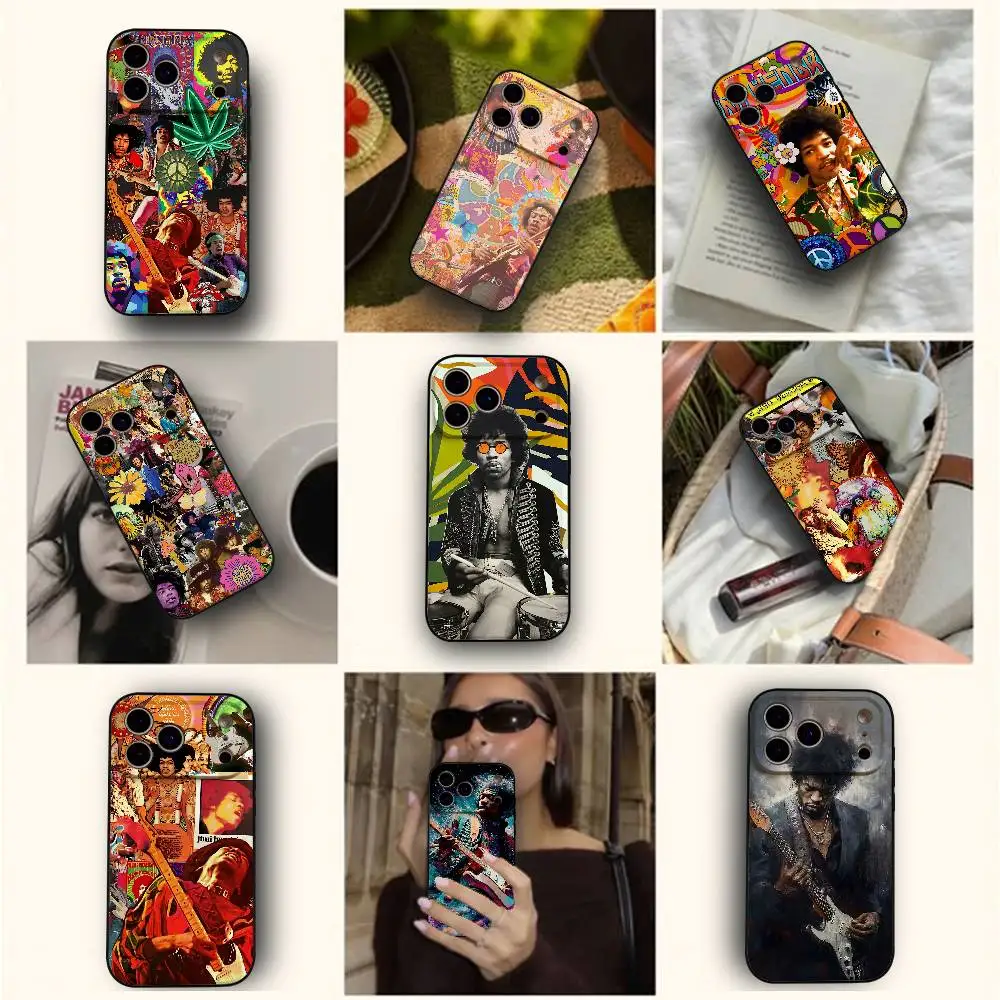 Singer J-JIMI H-HENDRIX Phone Case For IPhone 17 15 Pro Max 14 Pro 12 11 13 Mini X XR XS 16 Plus SE Back Cover