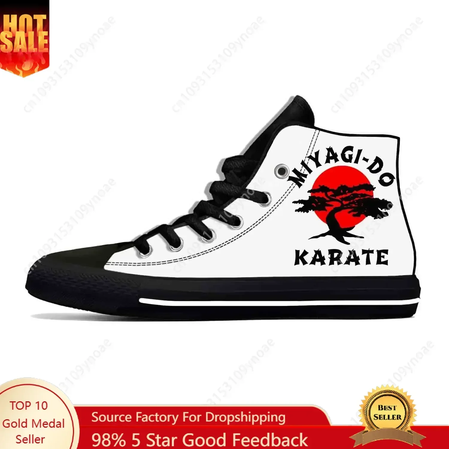

Kai Miyagi Do Karate Japanese Kung Fu Cobra Funny High Top Casual Cloth Shoes Lightweight Breathable 3D Print Men Women Sneakers