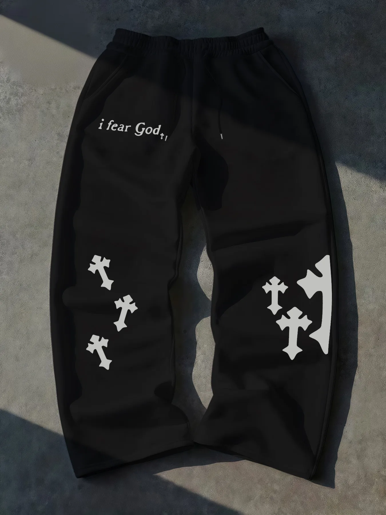 

Men'S Print Casual Sweatpants with Elastic Waist and Drawstring | Comfortable Long Pants Perfect for Streetwear and Daily Wear