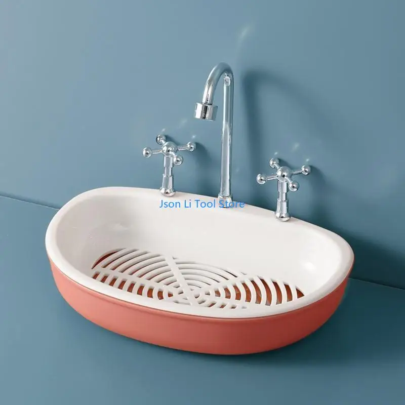 sapone per doccia Y08D Porta spugna rimovibile 2 strati per perforazione per foratura Fit