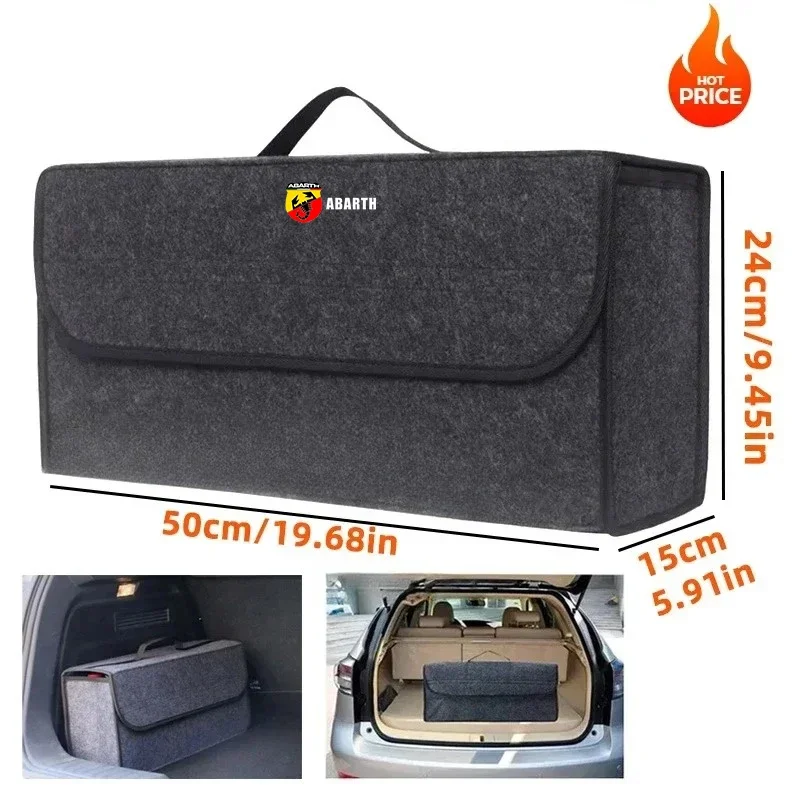 

Car trunk felt storage bag folding household general purpose For Abbas Abarth Punto 124/125/500 Stilo Ducato Car Accessories