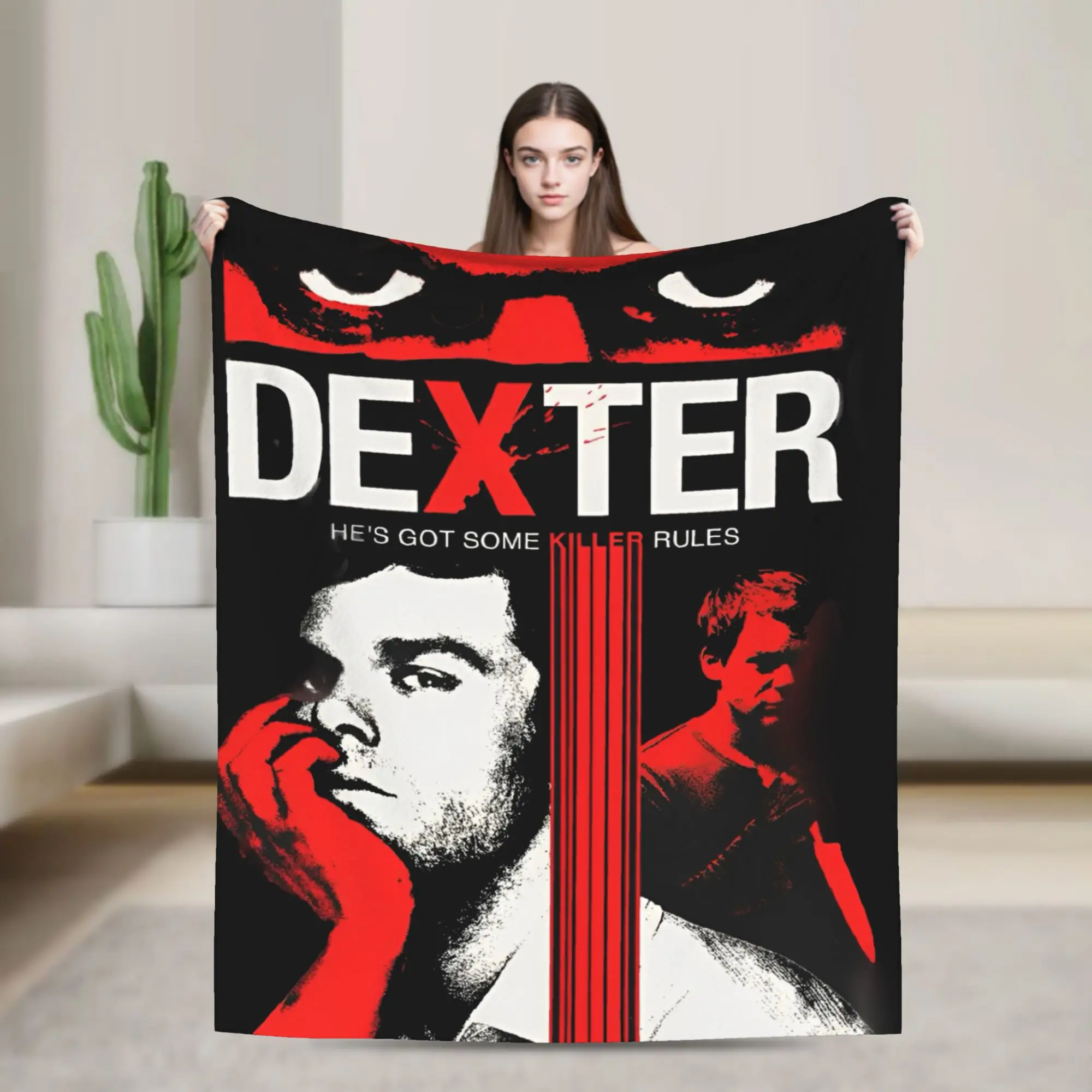 DEXTER MORGAN Blanket Ultra Soft  Throw Blankets for Bed 50x60 Inch Multi-size Plush Thin Quilt