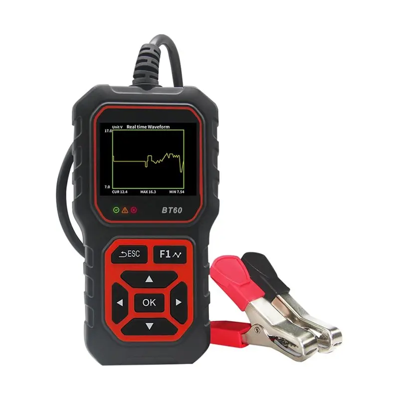A02Q-BT60 12V/24V For Car Battery Tester Digital Tool For Truck Motorcycle Vehicle RV