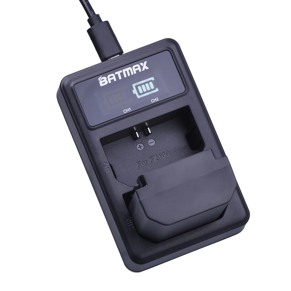 Batmax-batería NP-FZ100 FZ100 de 2280mAh, cargador Dual LED USB para Sony ZV-E1,Alpha A7III,A7R III,A9,A6600,a7 IV,a7R IV,A6700,A7M4