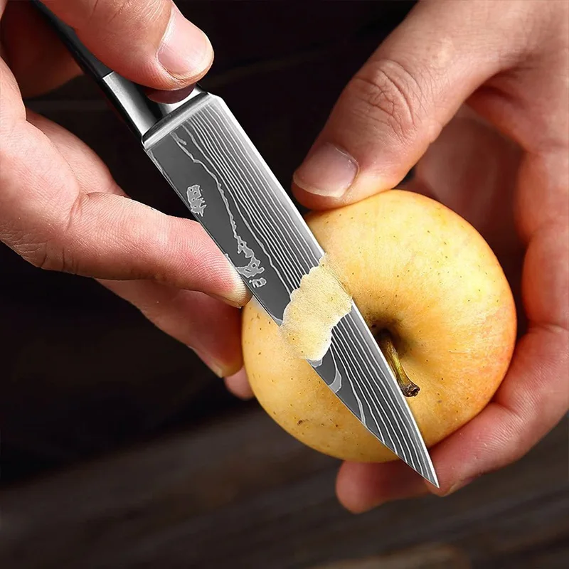 Premium Damascus Kitchen Knife Set 6