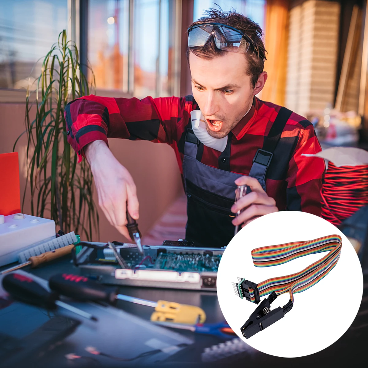 

Sop16 Test Clips Socket Usb Adapter Programmer Module Fixture Abs Connector Electrical Components High Strength Impact Resistant