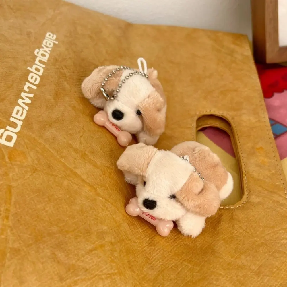 Breloczek Pluszak Kość Szczeniak Pies Lalka Śliczny Kawaii Pluszowy Szczeniak Brelok Zabawny Modny Zawieszka do Samochodu Zawieszka do Plecaka