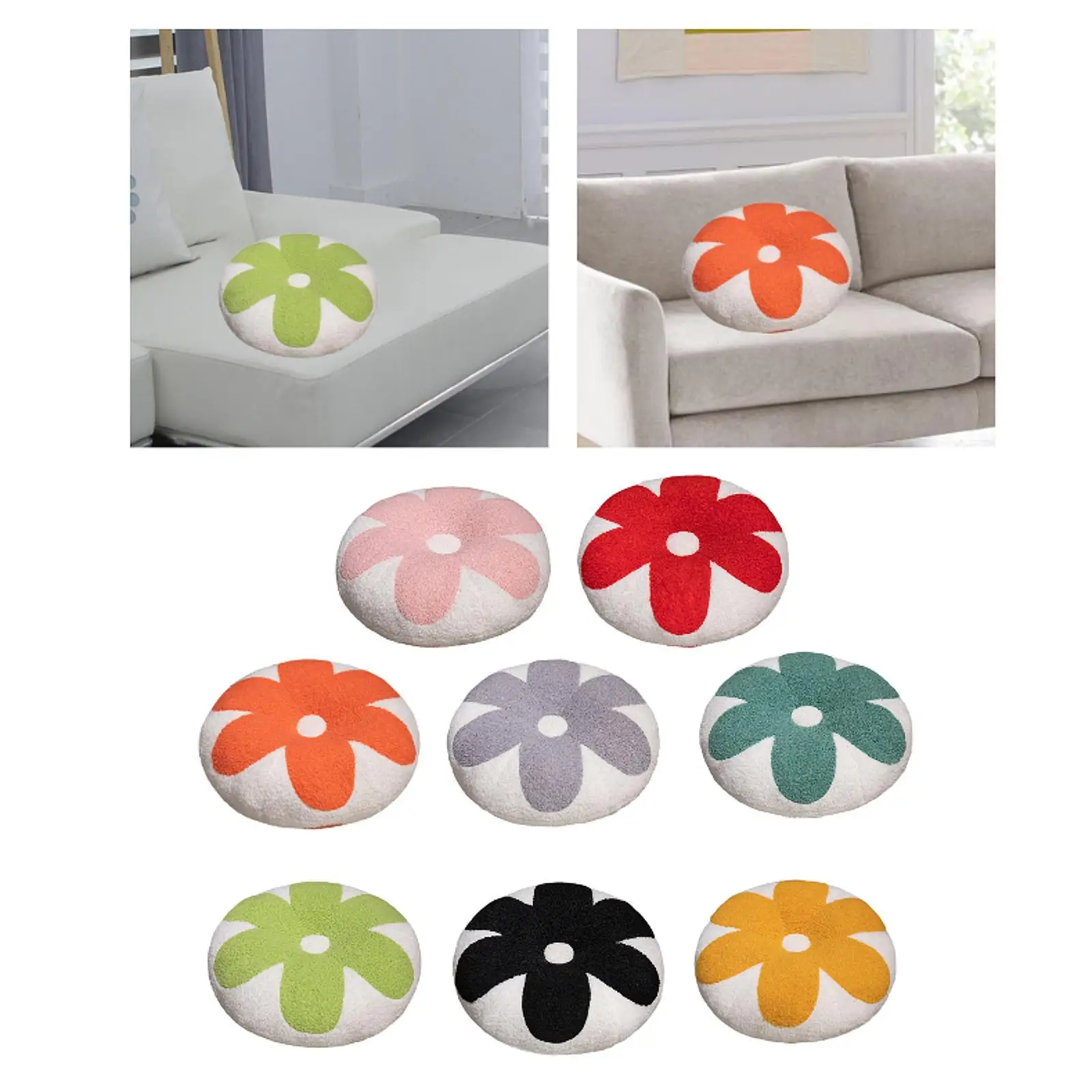 Almofada de meditação 17,7 polegadas assento de enchimento de algodão PP de pelúcia curto