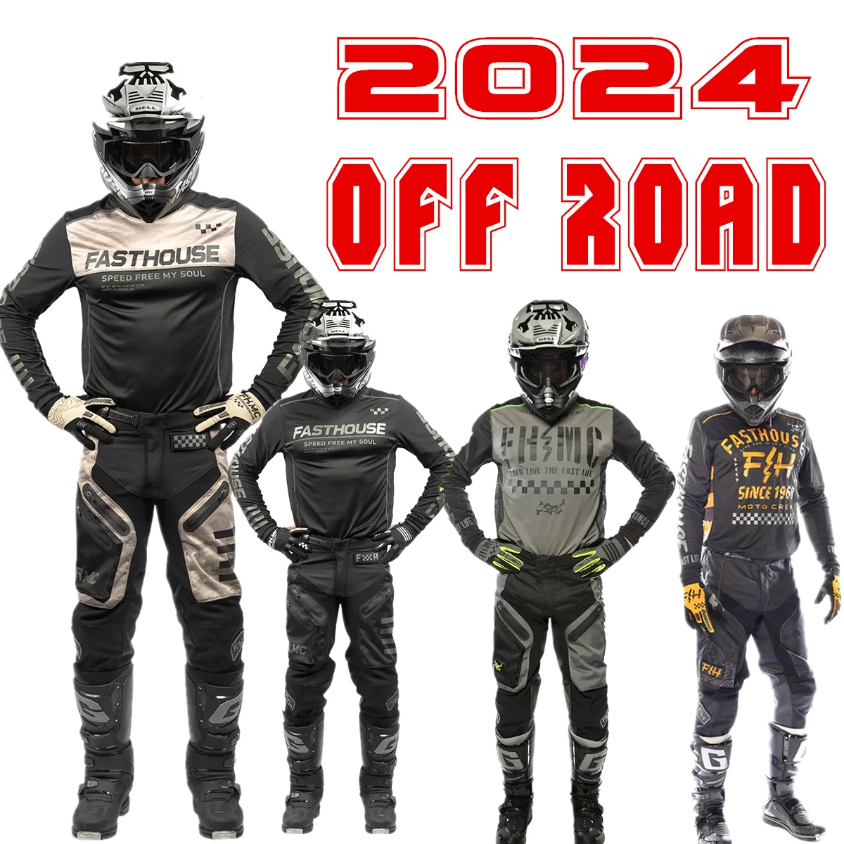 

2023 FH Moto Suit Motocross Gear Set Off Road Jersey Set With Pocket Dirt Bike Jersey And Pants MX Racing Clothing