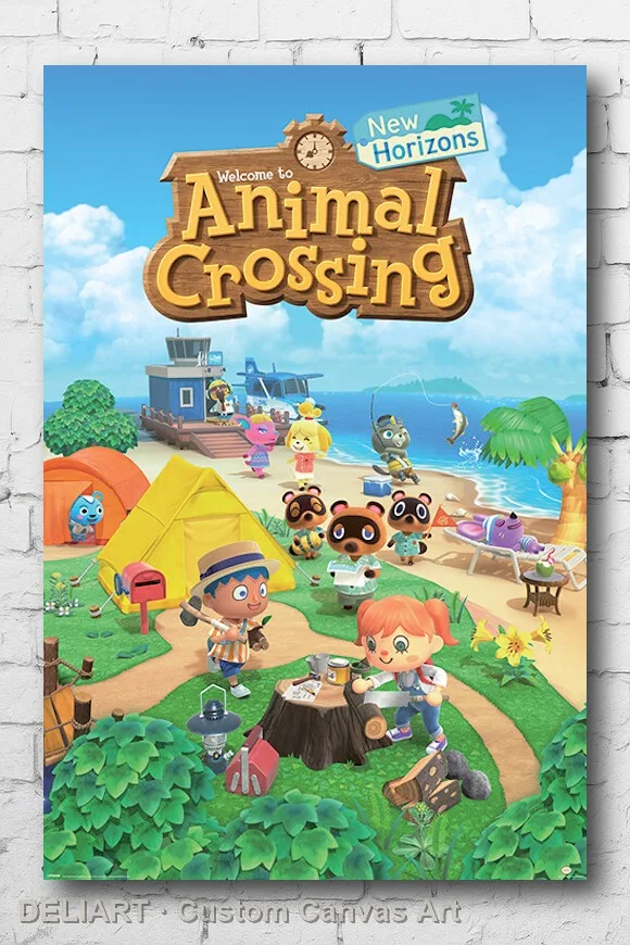 

ANIMAL CROSSING - NEW HORIZONS Canvas Poster Custom Size Available Room Decoration Home Decor Wall Art