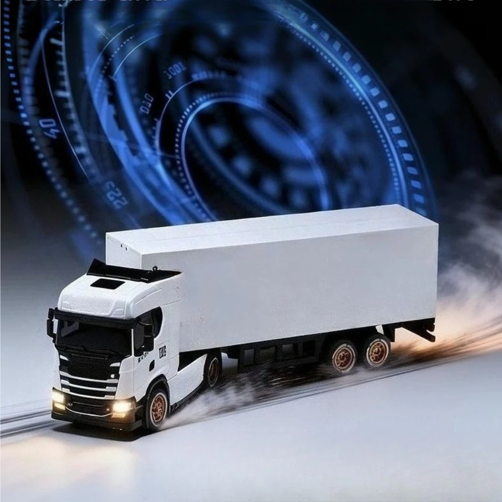 RC Ferngesteuerter Container-LKW Legierungsbeschichteter Schwerlast-Sattelauflieger Drift-Truck Elektrisches Spielzeugauto Simulationsmodell