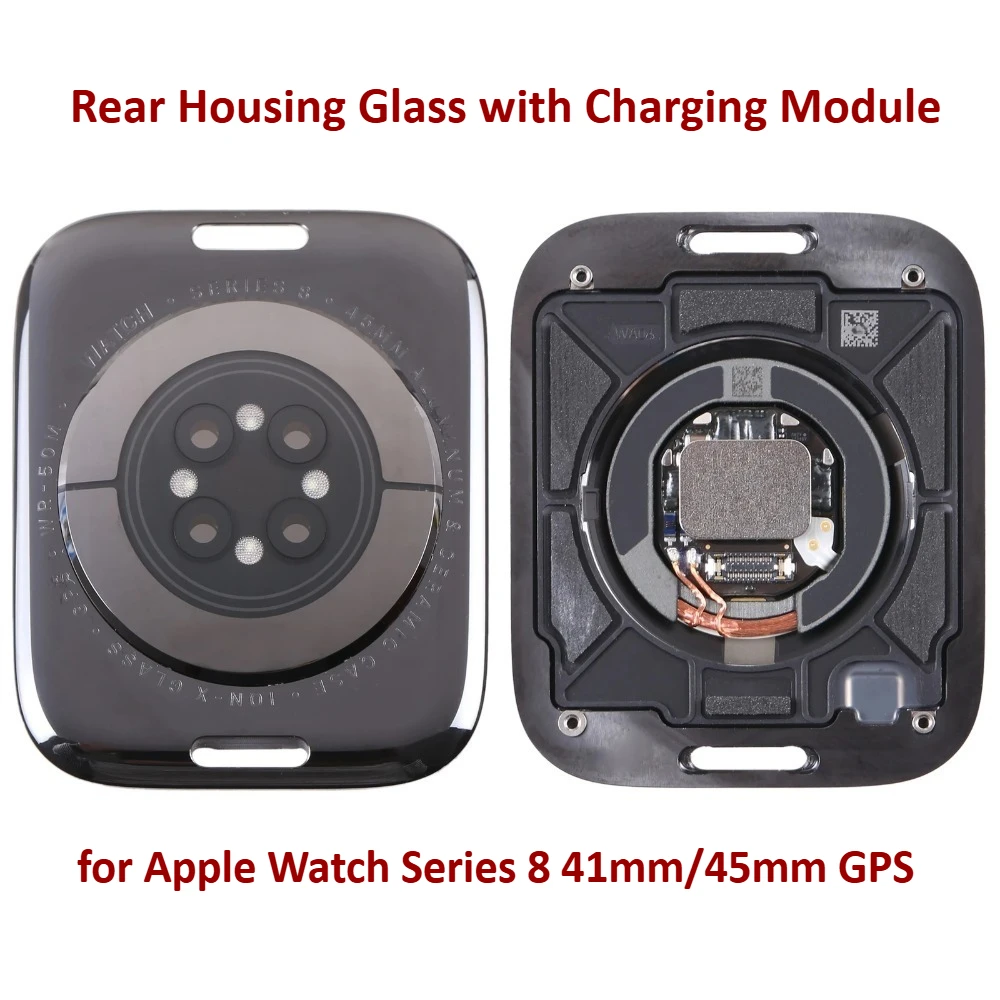 

Rear Housing Glass Cover for Apple Watch Series 8 41mm 45mm GPS with Charging Module Replacement Repair Parts