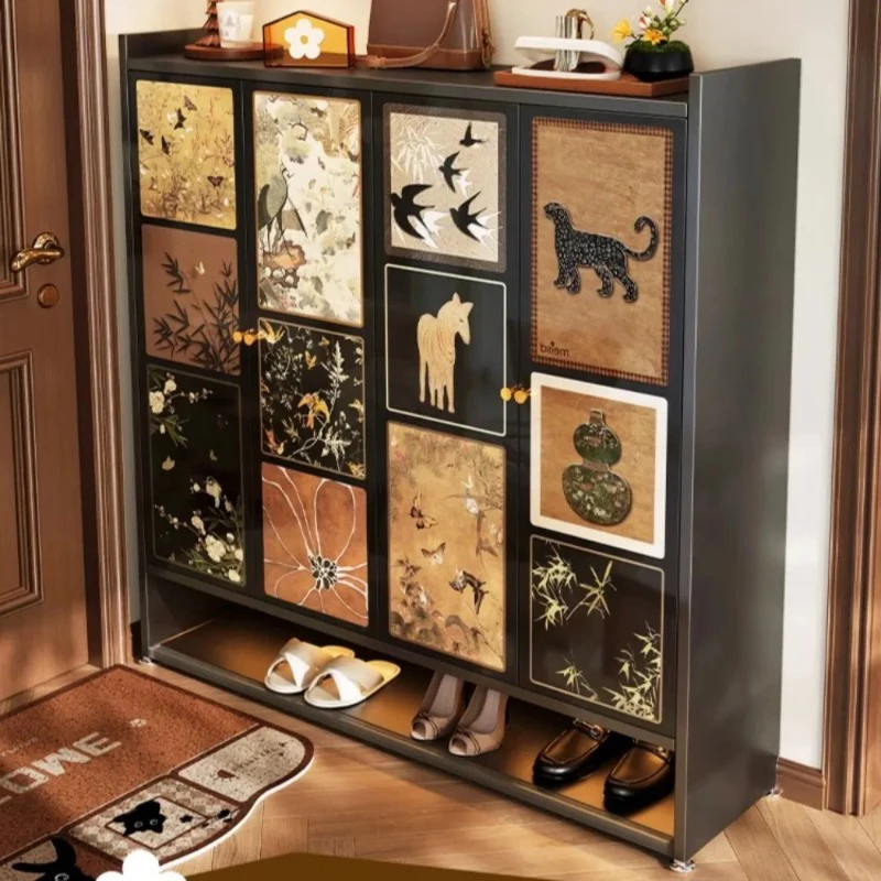 أبواب رخيصة خزائن الأحذية قابل للتعديل منظم قوي خزانة عمودية رفوف الأحذية غير تقليدي العمودي Gabinete أثاث فريد من نوعه #6