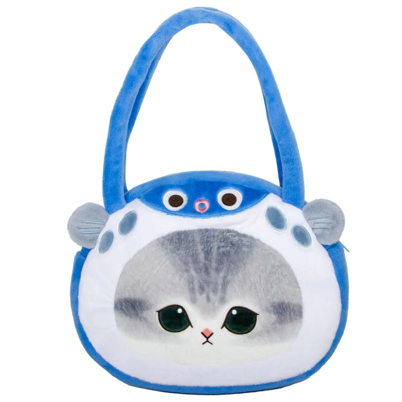32cm Original Mofusand Series Cat Globefish Crab Kawaii Plushies Cosplay Stuffed Animal Cute Handbag Plush Toy Shoulder Bag