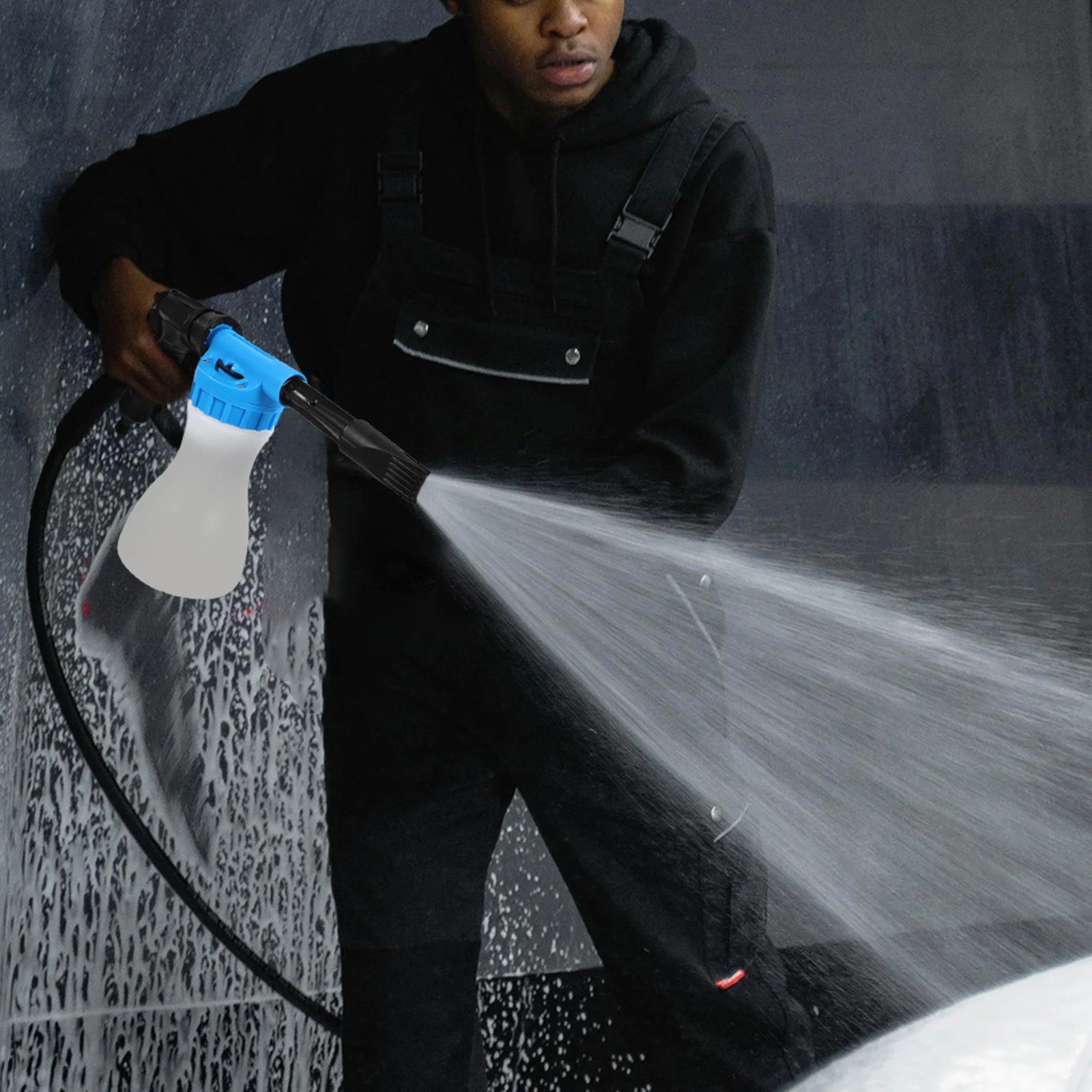 

Car Wash Plastic Watering Hand Press Blue Manual Control Stream Durable Car Wash Accessories Portable Watering Flowers Grass