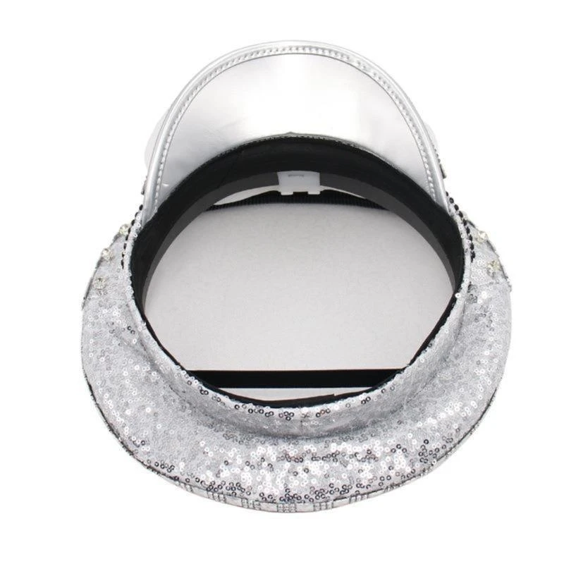 R1WE قبعة عسكرية للعروس من حجر الراين لحفلات الزفاف وحفلات الهالوين قبعة كابتن للسفر والتقاط الصور وقبعة ضابط الزفاف