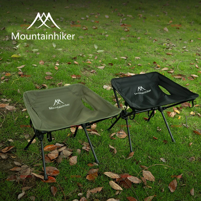 

mountainhiker Ultra Light Portable Outdoor Folding Chair Aluminum Alloy Fishing Stool Tactical travel Chair camping supplies