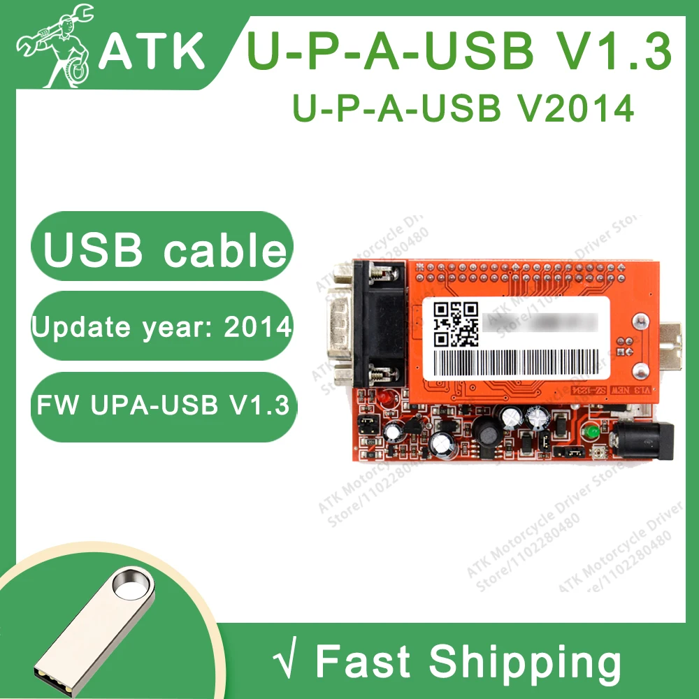 

U-P-A-USB V1.3 Simplified Edition Чип ECU Программирование инструментов OBD2 Совместимый USB-кабель Обновленный сценарий, пример файлов Сварочный чип