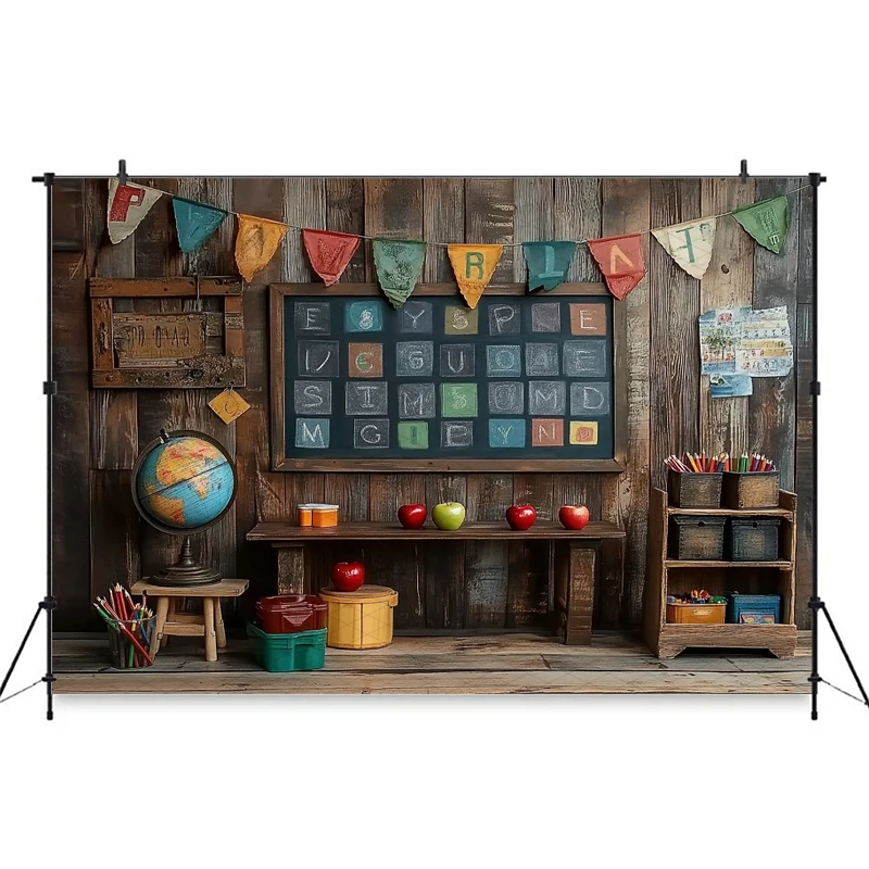 Mocsicka Blackboard Letter Background Photography Shooting Props Banner School Classroom Student Grad Party Decor Photo Backdrop