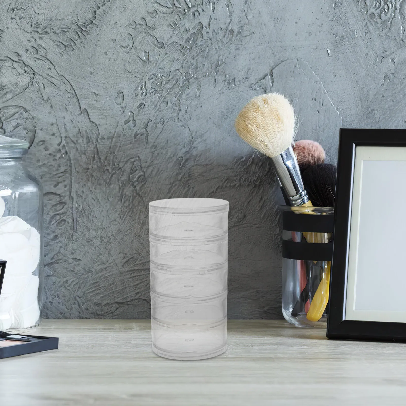 

Набор прозрачных круглых пластиковых бутылок для хранения ювелирных изделий, мелких деталей для рукоделия, удобный, портативный, прозрачный.