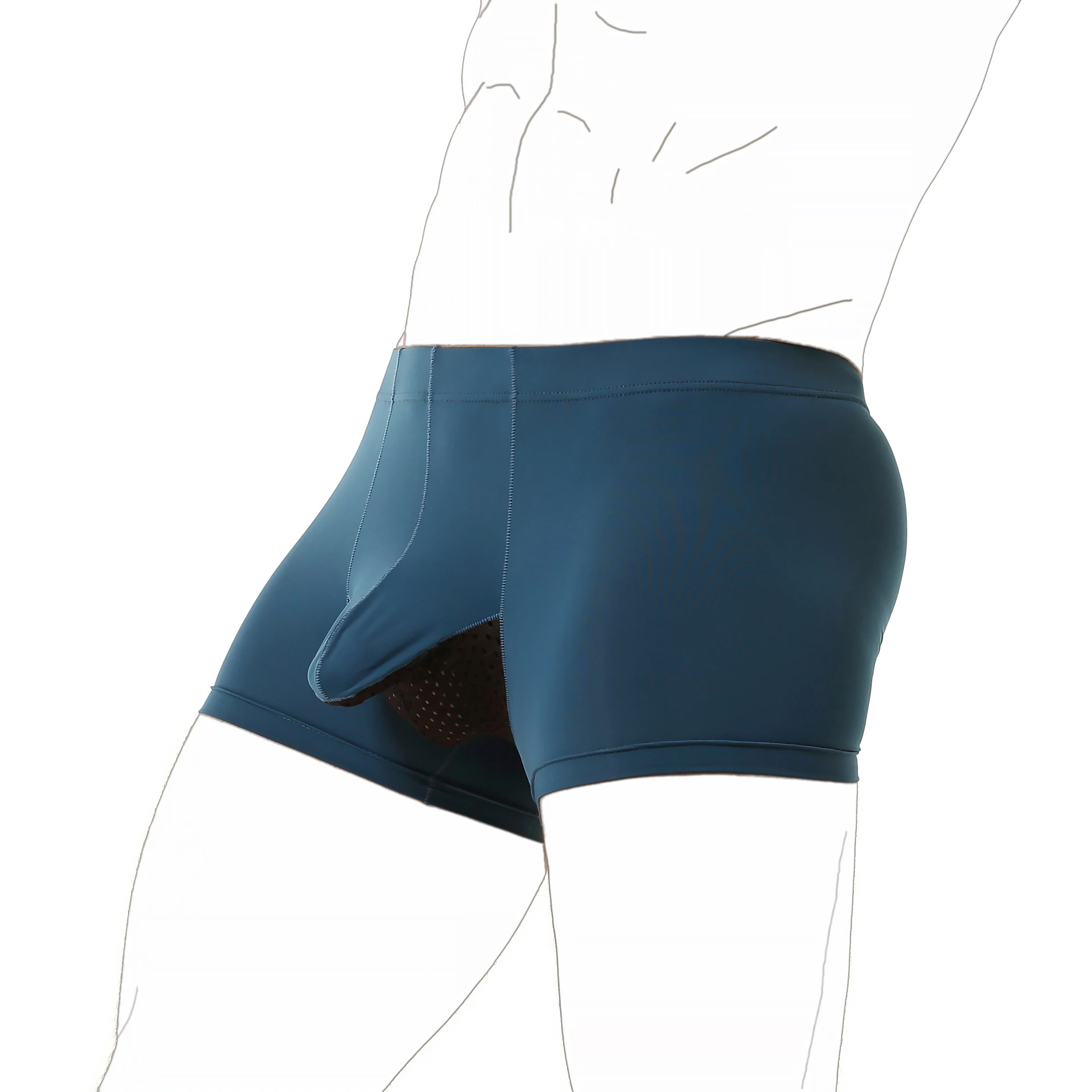 

мужские трусы Sexy Accessories for Men Separation Underwear Breathable Mesh Thin Ice Silk Elephant Nose Pouch Boxer