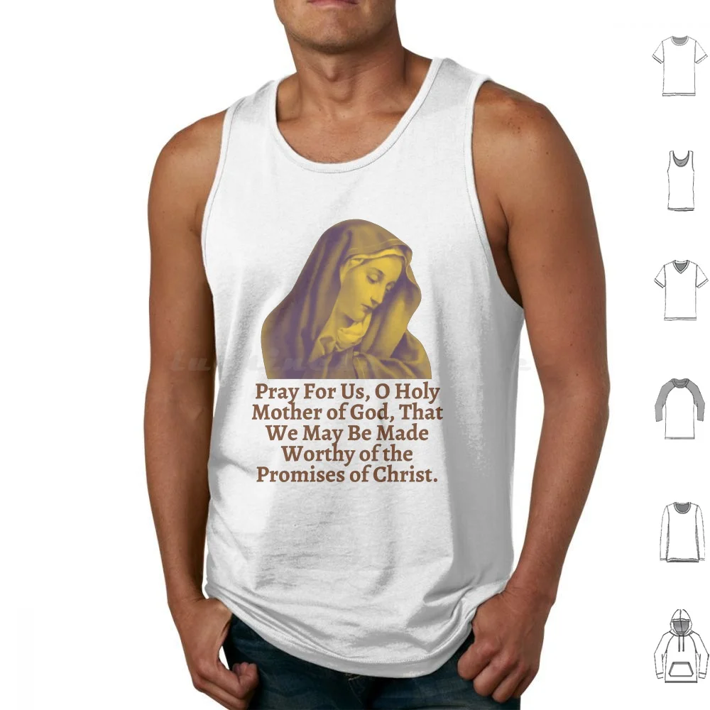 Saint Mary Tank Tops Print Cotton Saint Mary St Mary Holy Mary Mother Of Christ Mother Of God Virgin Mary Virgen Mary Ave