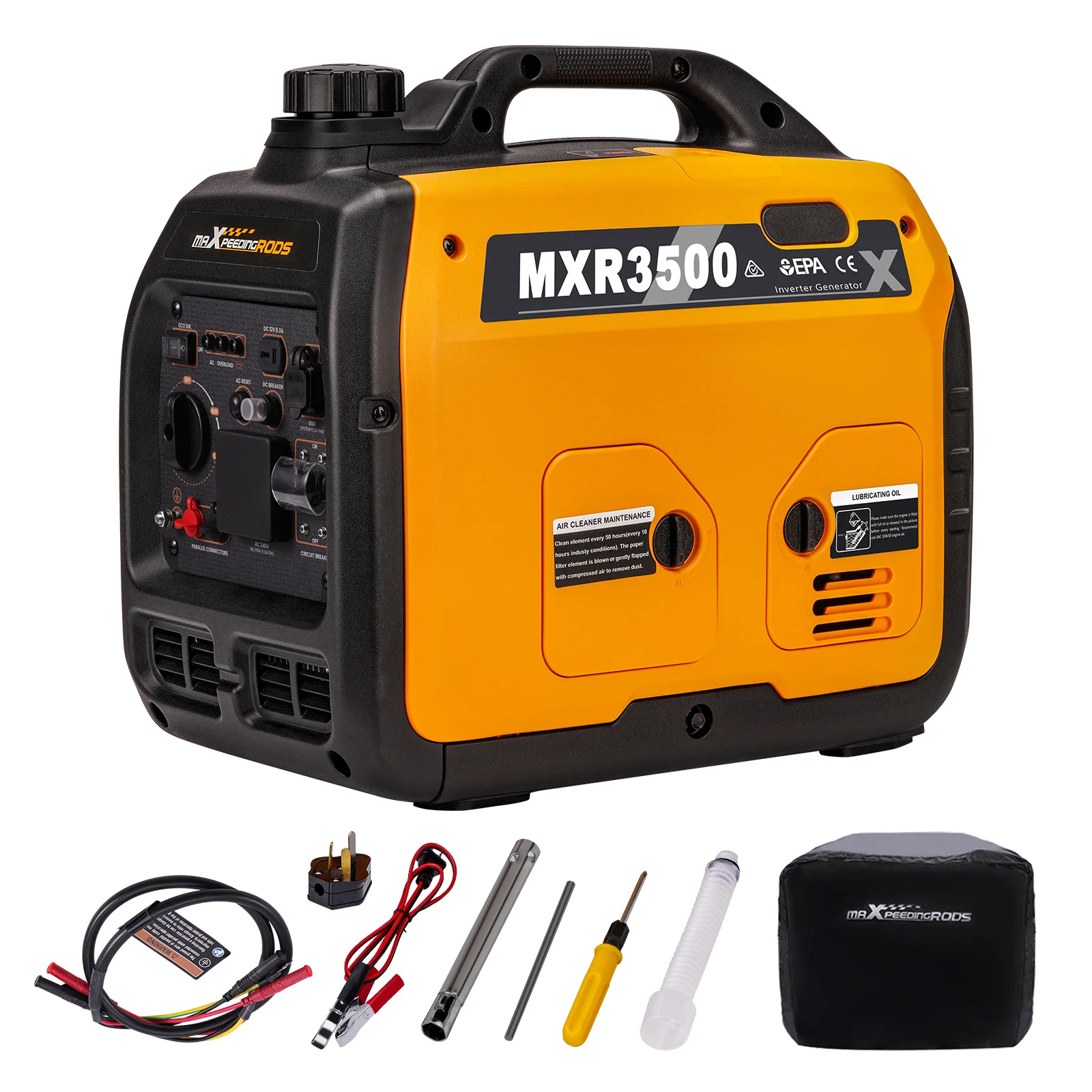 

Generator Inverter 3.5kw Max 3kw Running Recoil Start RV Ready, EPA Compliant