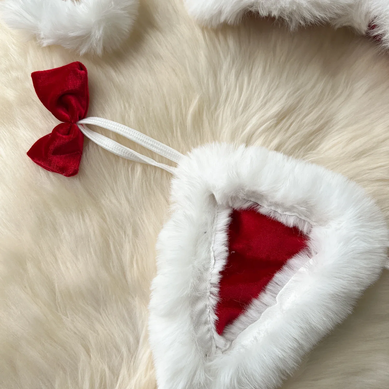 Damskie seksowne świąteczne welurowe komplety bielizny: biustonosz, majtki, modna bielizna intymna, 5-częściowe erotyczne zestawy biustonoszy, stringów i kompletów bielizny.