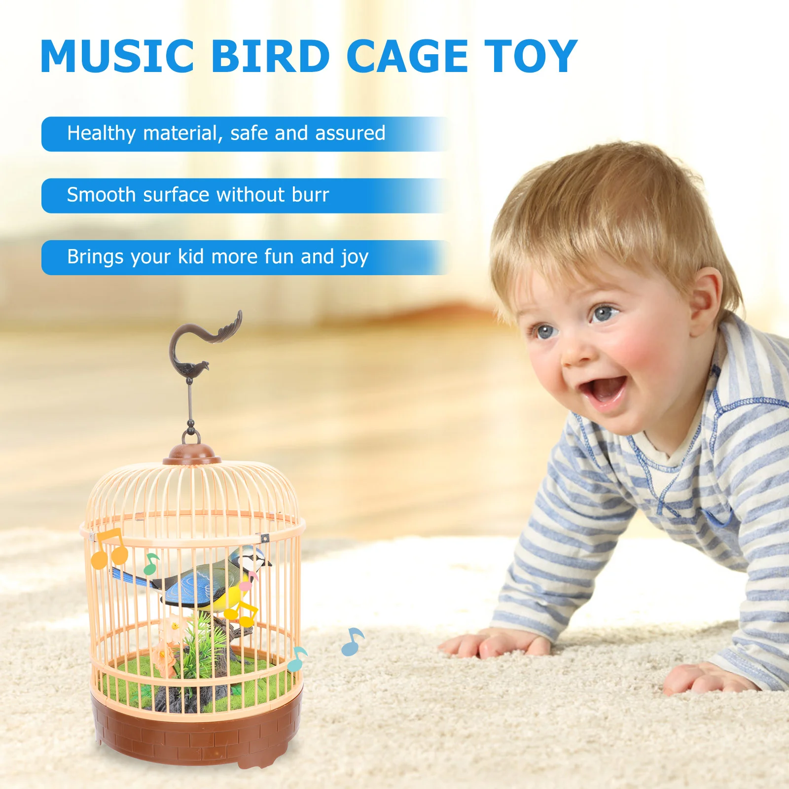 Speaking Parrot Toy Bird Cage Hanging Decor Electric Realistic Sounds Movement Sports Toys