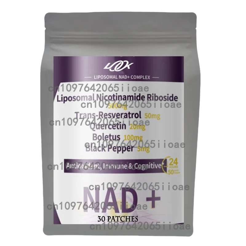 

NAD+ Patches with Resveratrol - Natural Energy Booster, Cell Health Support, Anti-Aging & Immunity Enhancement - 120 Patches