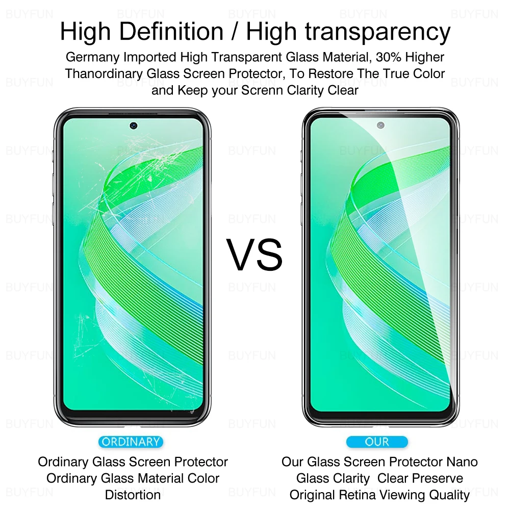 Protetor de tela para infinix smart 8 plus x6526 2024, 6, 6 polegadas vidro protetor, 2 peças