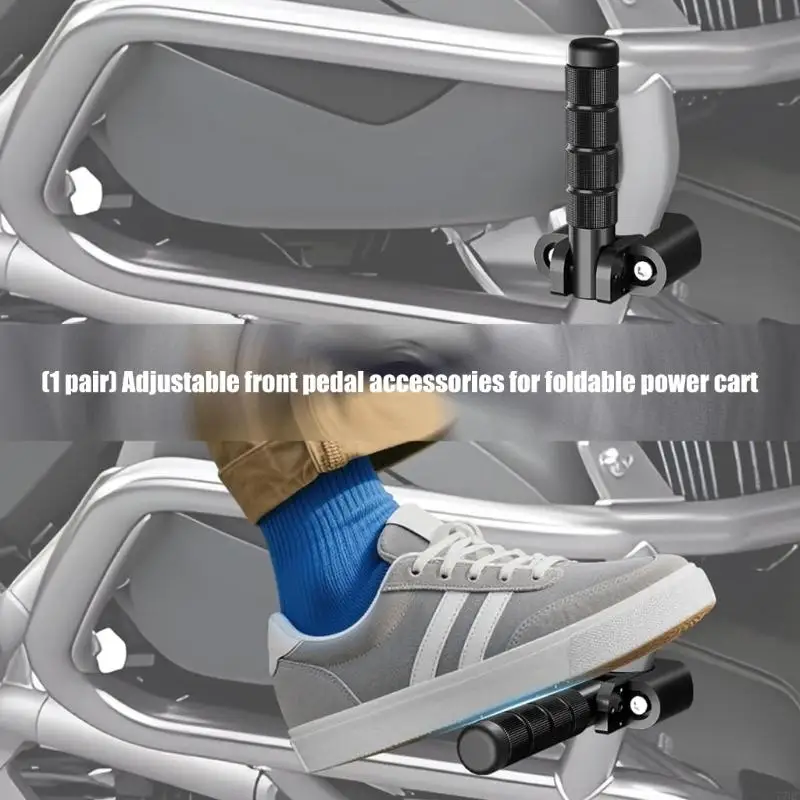 77HF Retractable Footrests Foldable Structure Anti Slip Aluminum Footpegs Footrest Easy Assembly Universal Compatibility