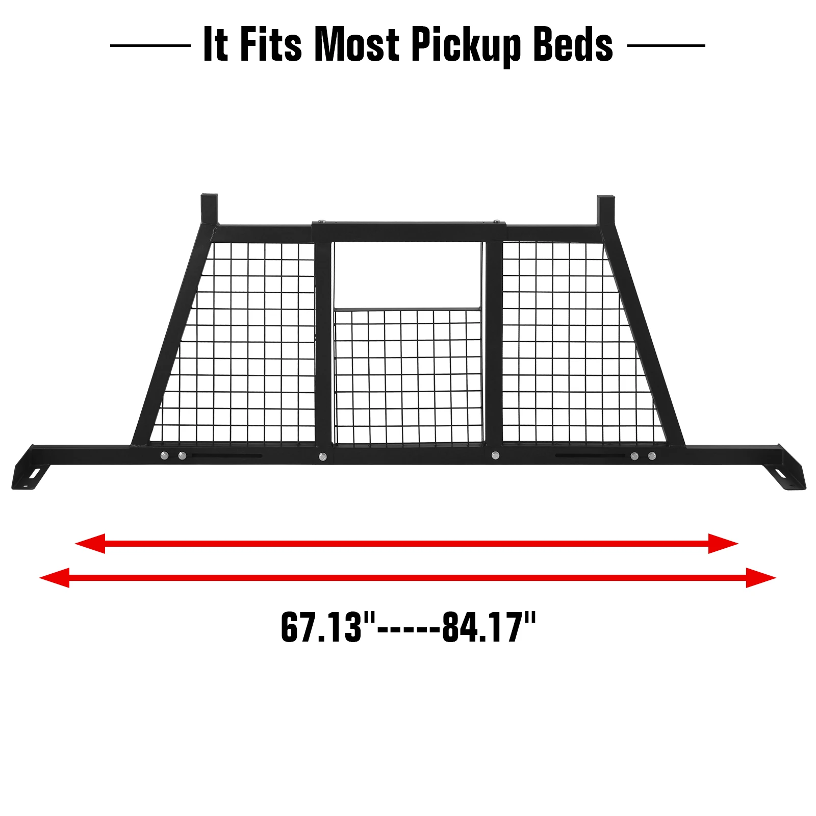 Safety Truck Headache Rack with Adjustable Width 67.13