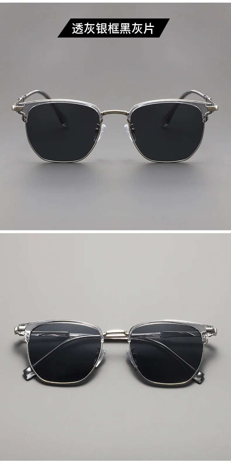 Neue Vintage Quadratische Sonnenbrille für Damen und Herren Marken-Metallrahmen Sonnenbrillen Weibliche Brillen Sonnenbrillen für Männer und Frauen – Detail 3