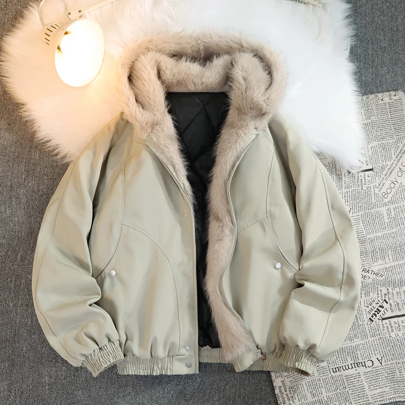

Men's Fleece Lined Parka Jacket Vintage Style Hooded Loose Fit American Retro Cotton Coat Winter New Fleece Lined Parka Fashion