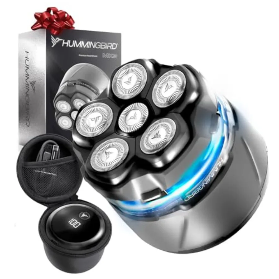

MK3 Stealth Edition Electric Head Shaver - No Nick Electric Razor for Men Cordless USB C Rechargeable Waterproof Wet/Dry Shave
