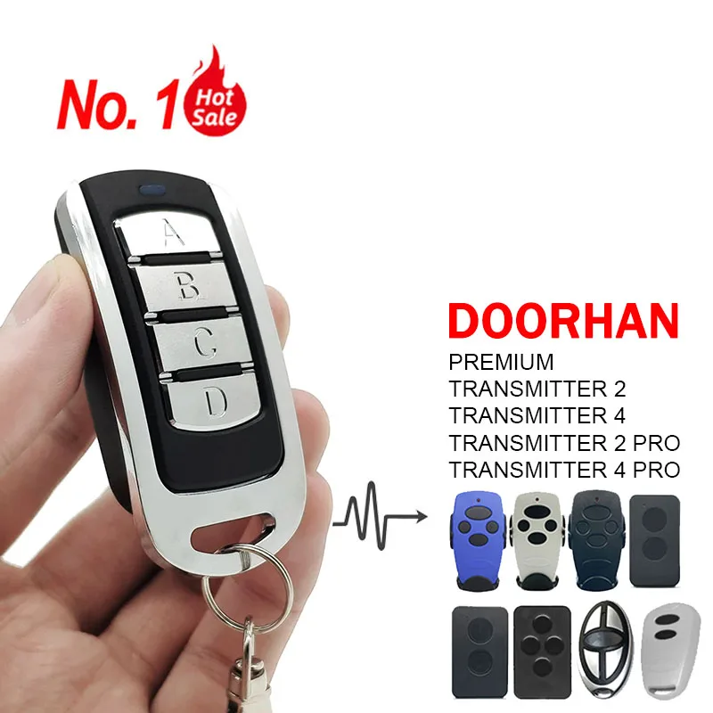 

For Garage DOORHAN TRANSMITTER 2 4 PRO 2PRO 4PRO Gate Remote Control Barrier Keychain 433MHz Remote Control for Gate