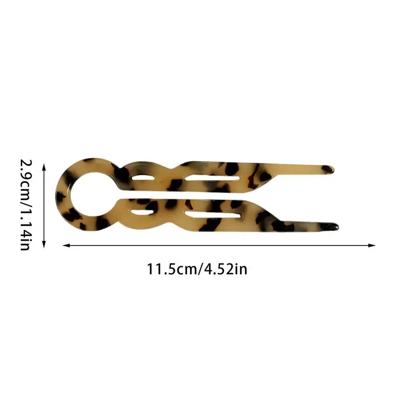 U-shaped hairpin with a high-end feel Acetate Vintage Hair Forks Hairstyle Accessories For Fine Thick & Long Hair