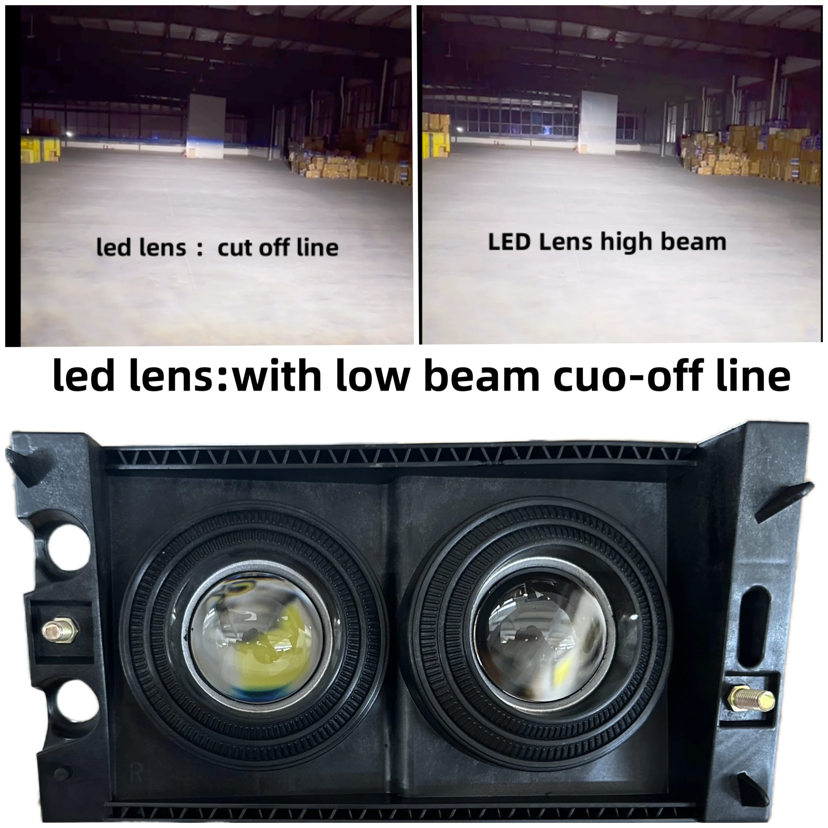 Set Of 2 LED Fog Lights For DAF XF105 2005 On CF65 CF75 CF85 2001 Spot & Fog Lamp with Led Lens